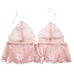 Nette Rose, April Frill Bralette, Pink, 36B